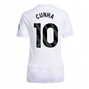 Manchester United Matheus Cunha #10 Bortatröja Kvinnor 2025-26 Kortärmad